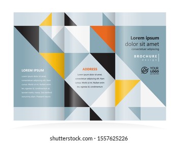 Tri-fold triangles design template cover