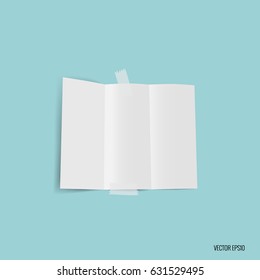 Papel de plantilla triple blanco. Ilustración del vector