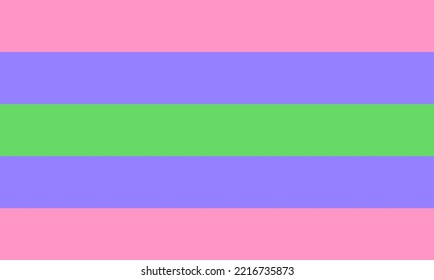 Trigender Flag Pride Vector Illustration. Presents Mixture Of Colors Associated Inside And Outside The Gender Binary. Part Of LGBTQ+ Community.