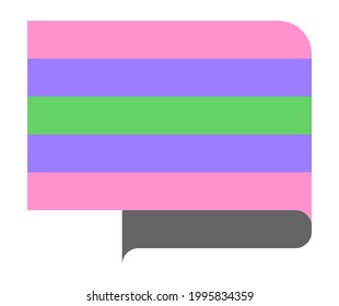 Trigender Pride Flag, vector illustration