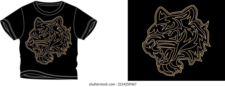triger make line t-shirt design background color is a black and t-shirt color is a black beautiful color and beautiful design
