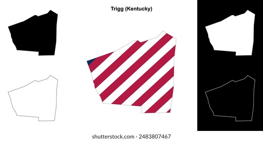 Condado de Trigg (Kentucky) conjunto de mapas esquemáticos