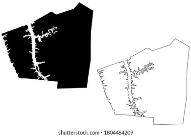 Trigg County, Kentucky (U.S. county, United States of America, USA, U.S., US) map vector illustration, scribble sketch Trigg map