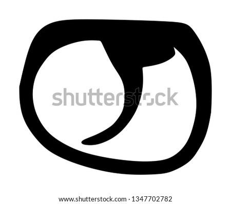 Trigger of gun or rifle vector silhouette illustration isolated on white background. Rifle trigger, pistol or revolver trigger symbol. Deadly weapon sign.