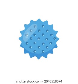 Trigger point ball for myofascial release - flat vector illustration isolated on white background. 