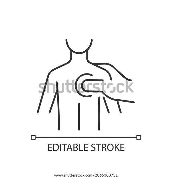 Trigger Points Massage Linear Icon Increase Stock Vector (Royalty Free ...