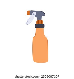 Caricatura de la botella de spray de gatillo. atomizador del dispensador, bomba recargable, signo de botella de spray de gatillo de vidrio de plástico. símbolo aislado Ilustración vectorial