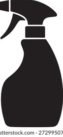 Trigger spray cleaner silhouette icon for home and professional cleaning use