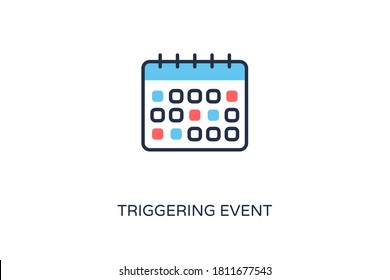 Triggering Event icon in vector. Logotype