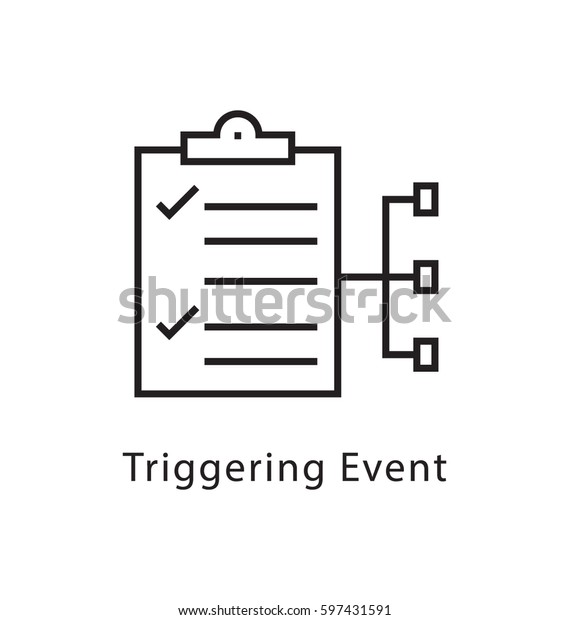 Triggering Event Vector Line Icon Stock Vector (Royalty Free) 597431591