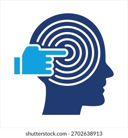 Ilustración vectorial de icono azul plana de disparadores