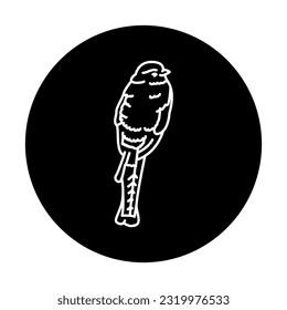 Trigon bird black line icon. Pictogram for web page, mobile app, promo.