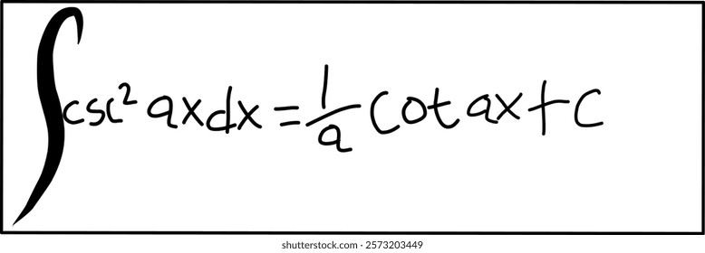 Trigonometric integrals in Doodle style, basic calculus of mathematics