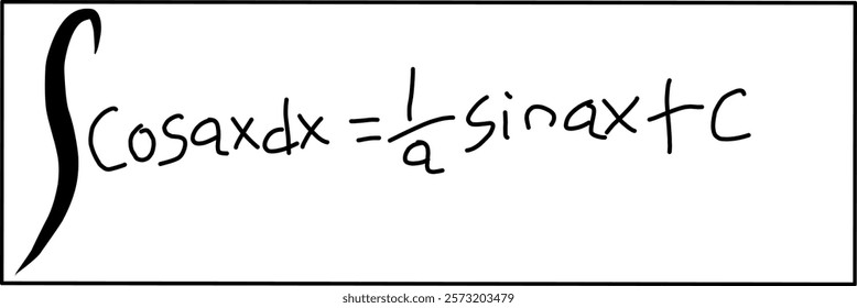 Trigonometric integrals in Doodle style, basic calculus of mathematics