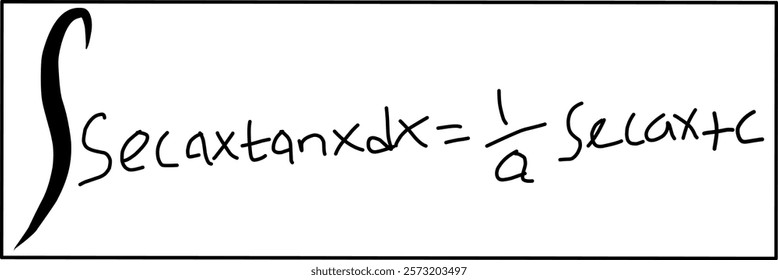 Trigonometric integrals in Doodle style, basic calculus of mathematics