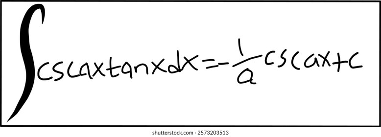 Trigonometric integrals in Doodle style, basic calculus of mathematics