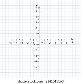 Trigonometrical system of coordinates on graph paper. vector illustration. template for drawing graphs of trigonometric functions.