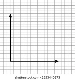 Trigonometrical system of coordinates on graph paper. vector illustration. template for drawing graphs of trigonometric functions