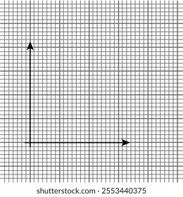 Trigonometrical system of coordinates on graph paper. vector illustration. template for drawing graphs of trigonometric functions