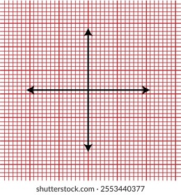 Trigonometrical system of coordinates on graph paper. vector illustration. template for drawing graphs of trigonometric functions