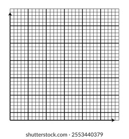 Trigonometrical system of coordinates on graph paper. vector illustration. template for drawing graphs of trigonometric functions