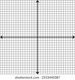 Trigonometrical system of coordinates on graph paper. vector illustration. template for drawing graphs of trigonometric functions