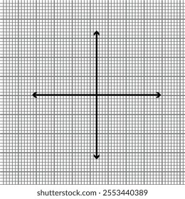 Trigonometrical system of coordinates on graph paper. vector illustration. template for drawing graphs of trigonometric functions