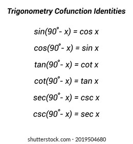 trigonometry cofunction identities in mathematic