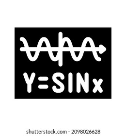 trigonometry formula glyph icon vector. trigonometry formula sign. isolated contour symbol black illustration