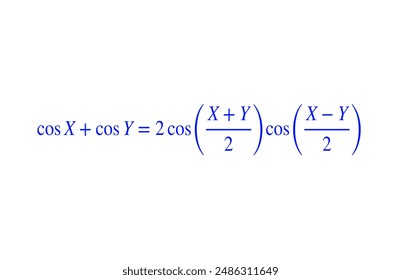 Trigonometry formulas maths illustration Equation high quality vector  Cosine Equations 