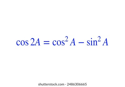 Trigonometrische Formeln mathematische Illustration für verschiedene Bildungsprojekte 