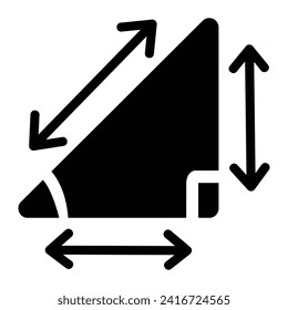 trigonometry Glyph Icon Background White