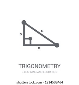 Trigonometry icon. Trendy Trigonometry logo concept on white background from E-learning and education collection. Suitable for use on web apps, mobile apps and print media.