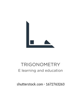 Trigonometry icon vector. Trendy flat trigonometry icon from e learning and education collection isolated on white background. Vector illustration can be used for web and mobile graphic design, logo, 