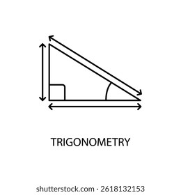 elementos vetoriais de símbolos de ícones de trigonometria para web infográfica