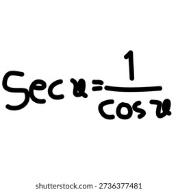 Trigonometry Math Concepts in Handwritten Charcoal