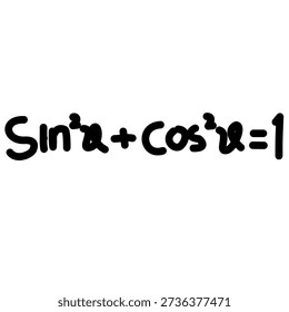 Trigonometry Ratio Formulas in Rough Charcoal Writing