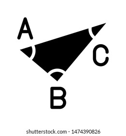 Trigonometry vector, Back to school solid design icon