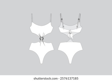 Trikini One Piece Swimsuit vector One Piece Swimsuit vector