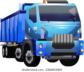 
Trila building in blue and cyan color vector