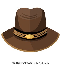 Trilby oder Fedora Hut Vektorillustration, Männer Sun Hat Clipart Bild, Gentleman Panama Hut Clip Art