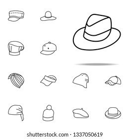 trilby hat icon. hats icons universal set for web and mobile