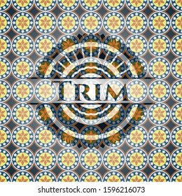 Trim arabesque style emblem. arabic decoration.