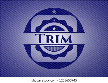 Trim badge with jean texture