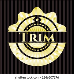Trim golden badge