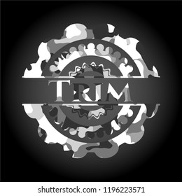 Trim grey camo emblem