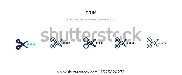 Trim Icon Different Style Vector Illustration Stock Vector (Royalty ...