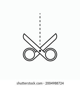 Trim Icon. Tool Symbol - Vector.