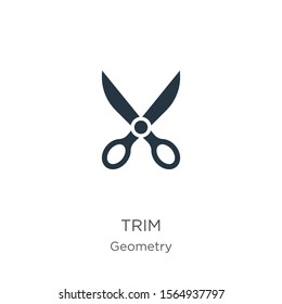 Trim icon vector. Trendy flat trim icon from geometry collection isolated on white background. Vector illustration can be used for web and mobile graphic design, logo, eps10