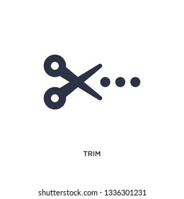 trim isolated icon. Simple element illustration from geometry concept. trim editable logo symbol design on white background. Can be use for web and mobile.